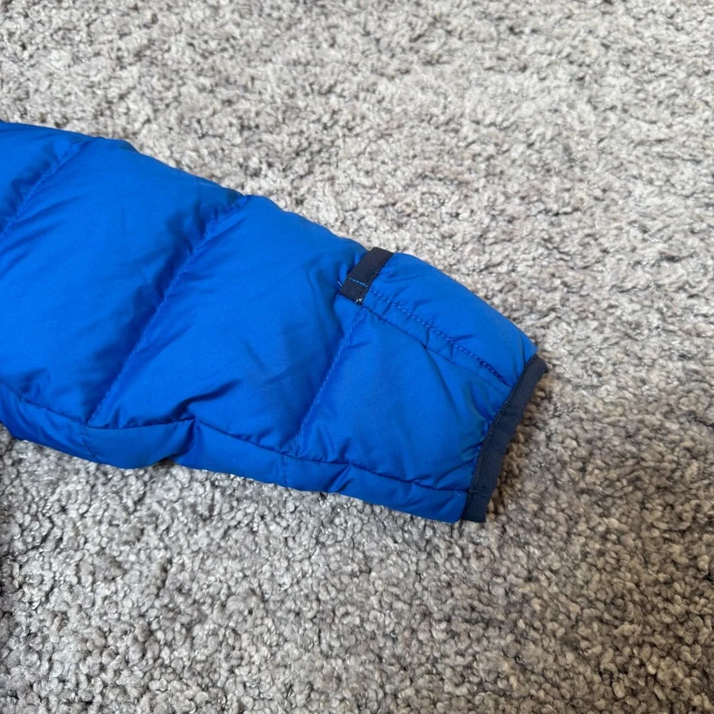 North Face 550 Lil' Snuggler Down Bunting Suit Blue Winter Baby Infant Sz 6-12M